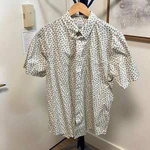 Brooks Brothers - Floral Printed Short Sleeve Shirt - Regent Fit Size Large